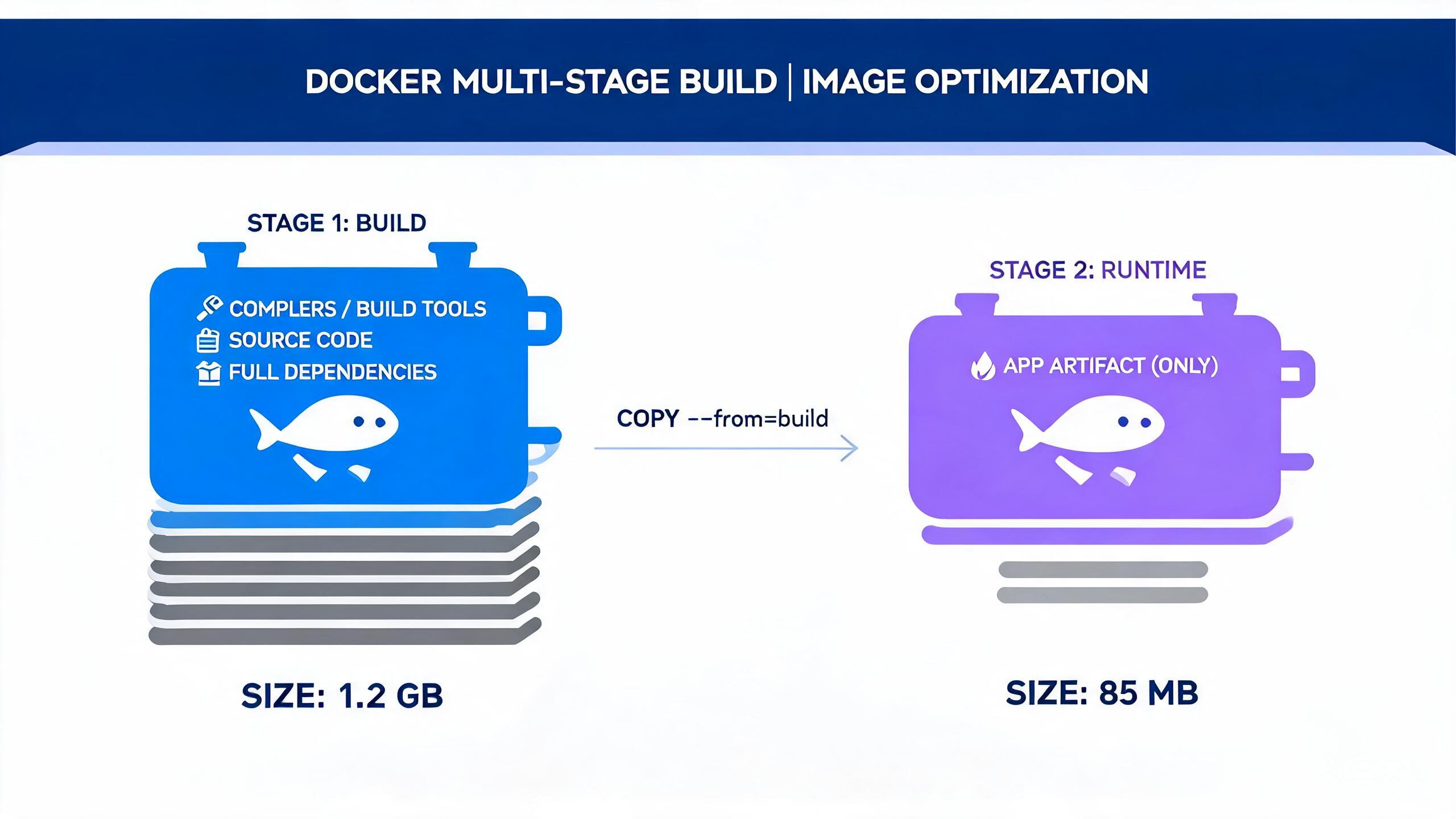 Docker 多阶段构建与镜像瘦身实战：把镜像做小、做快、做对