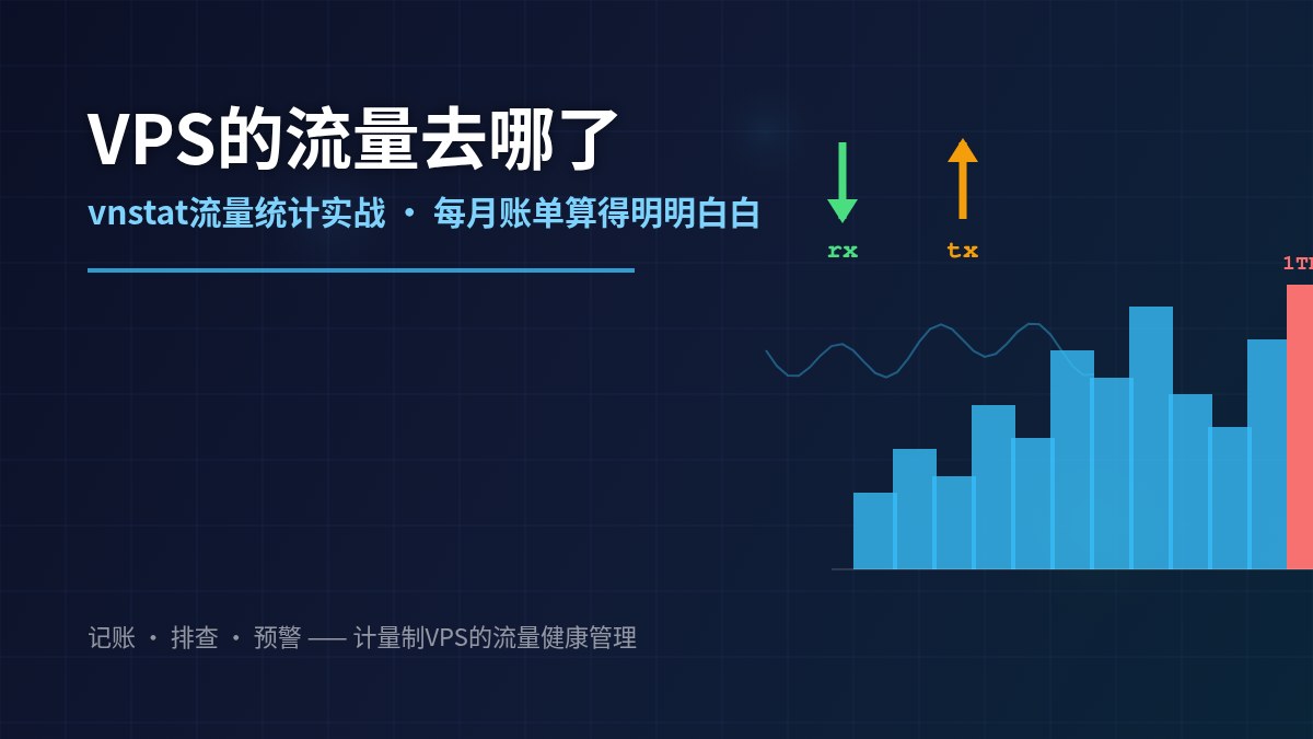 VPS的流量去哪了:vnstat流量统计实战,把每月账单算得明明白白