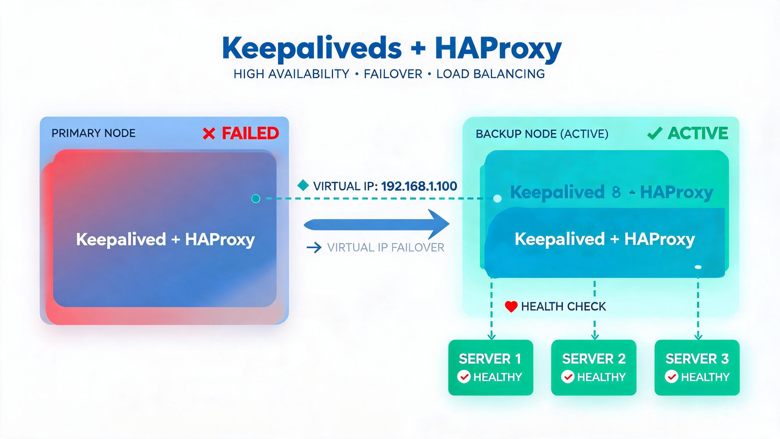 Keepalived+HAProxy 高可用实战：用虚拟IP漂移让故障对用户无感