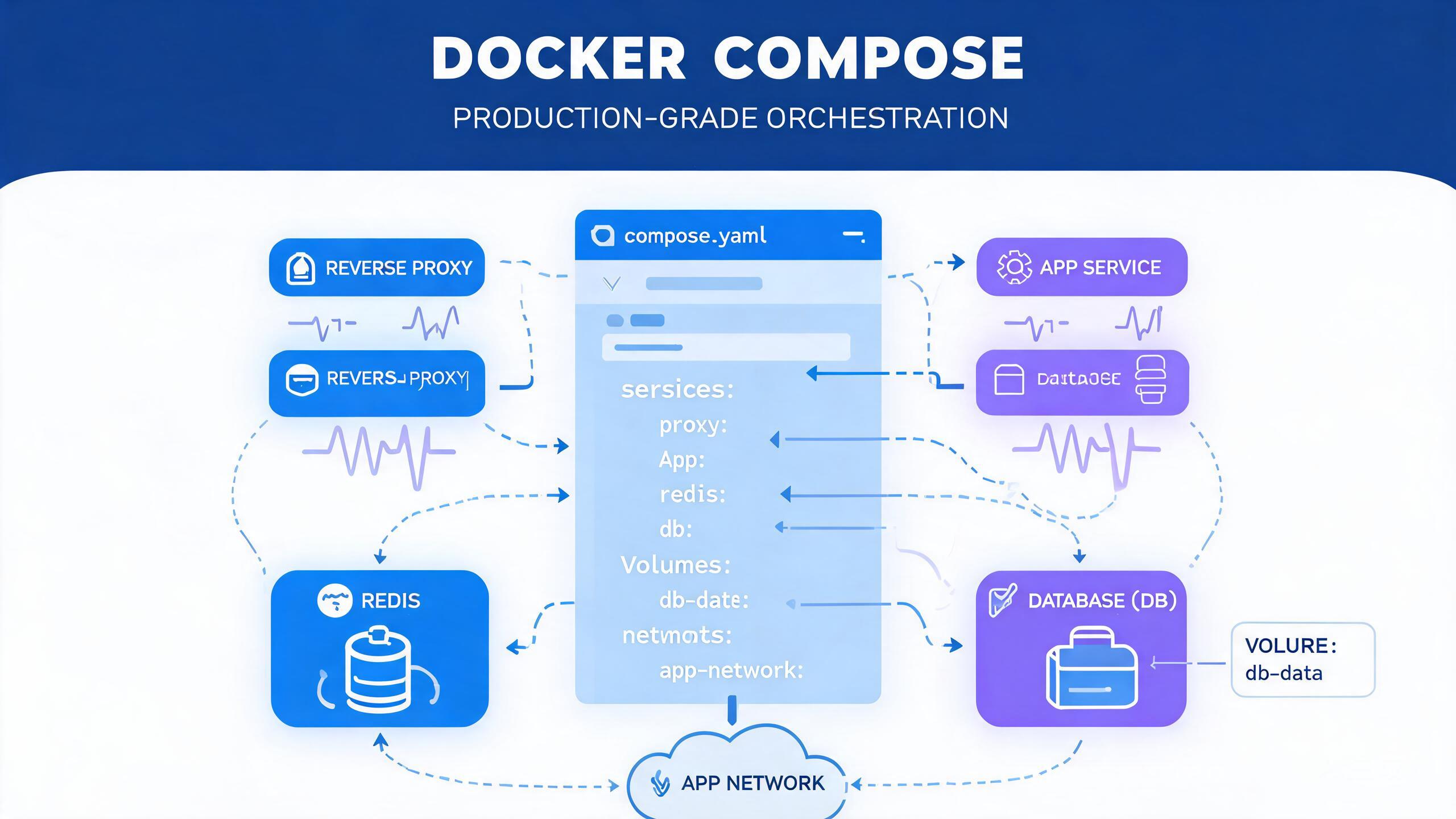 Docker Compose 生产级编排实战：用一份 YAML 把整套自托管应用管理起来