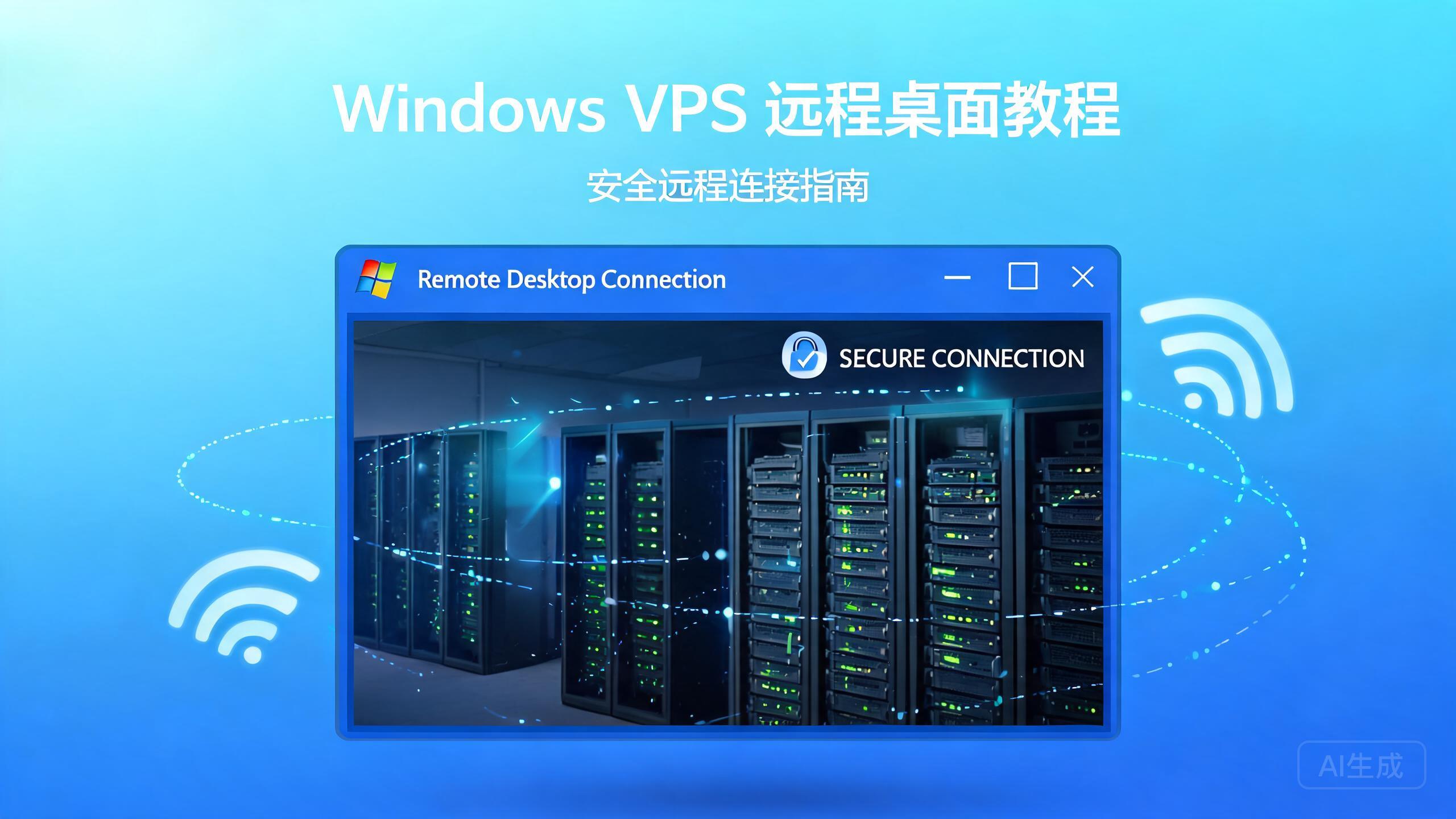 Windows VPS 远程桌面连接教程:RDP登录、3389端口修改与安全加固