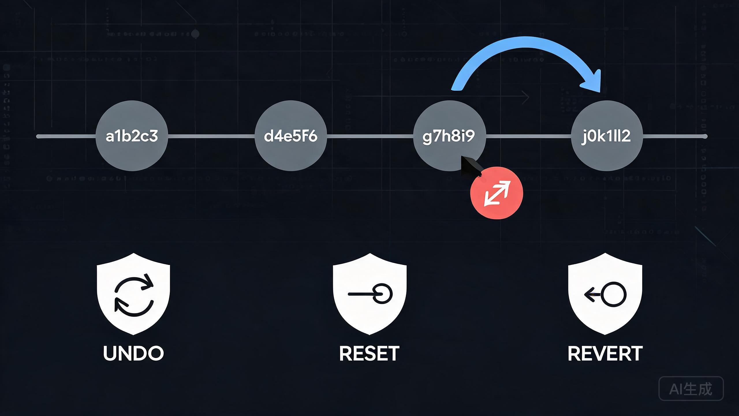 Git 撤销与回退实操：restore/reset/revert 的区别与正确用法
