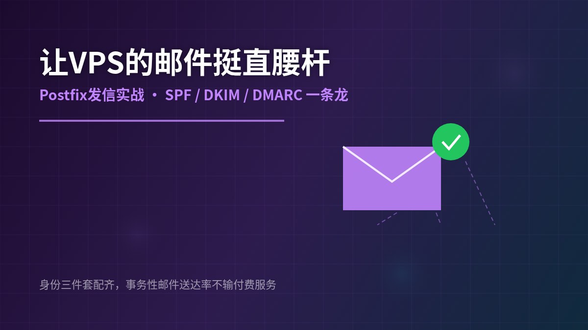 VPS发信总进垃圾箱？Postfix发信服务搭建实录：SPF、DKIM、DMARC一条龙