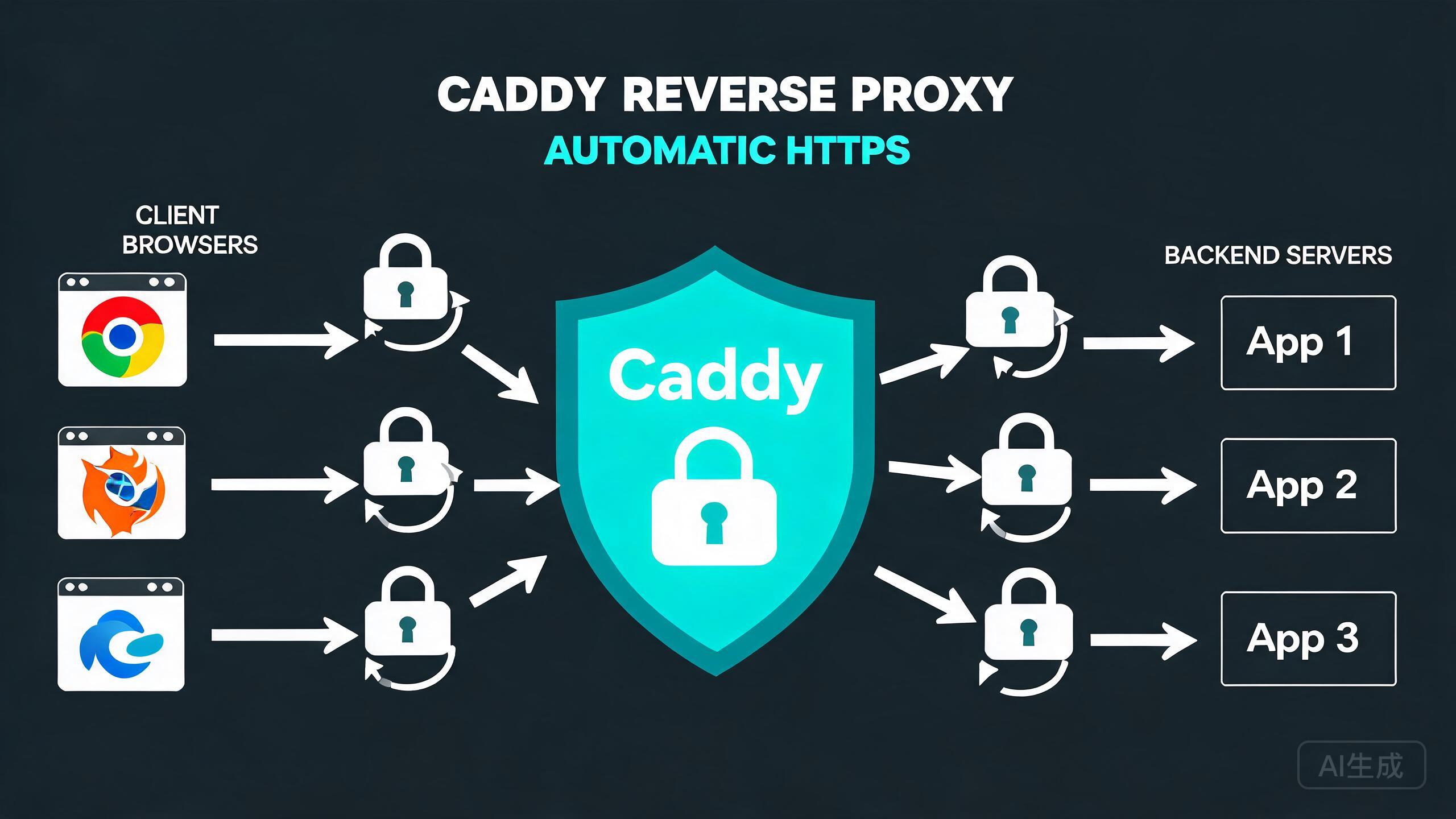 Caddy 自动 HTTPS 反向代理实战：三行配置让服务安全上公网