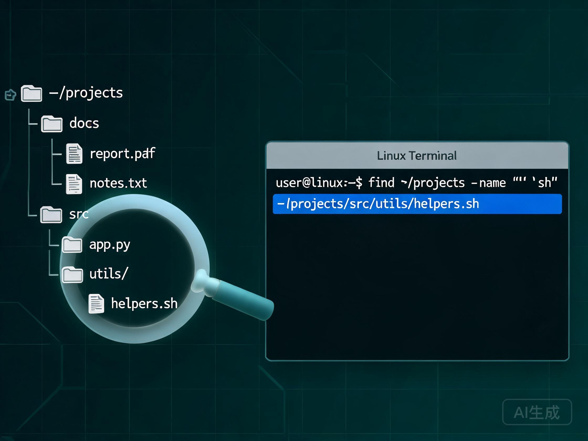 Linux find 命令高级用法与实战：按大小/时间/权限查找与 -exec 批量操作