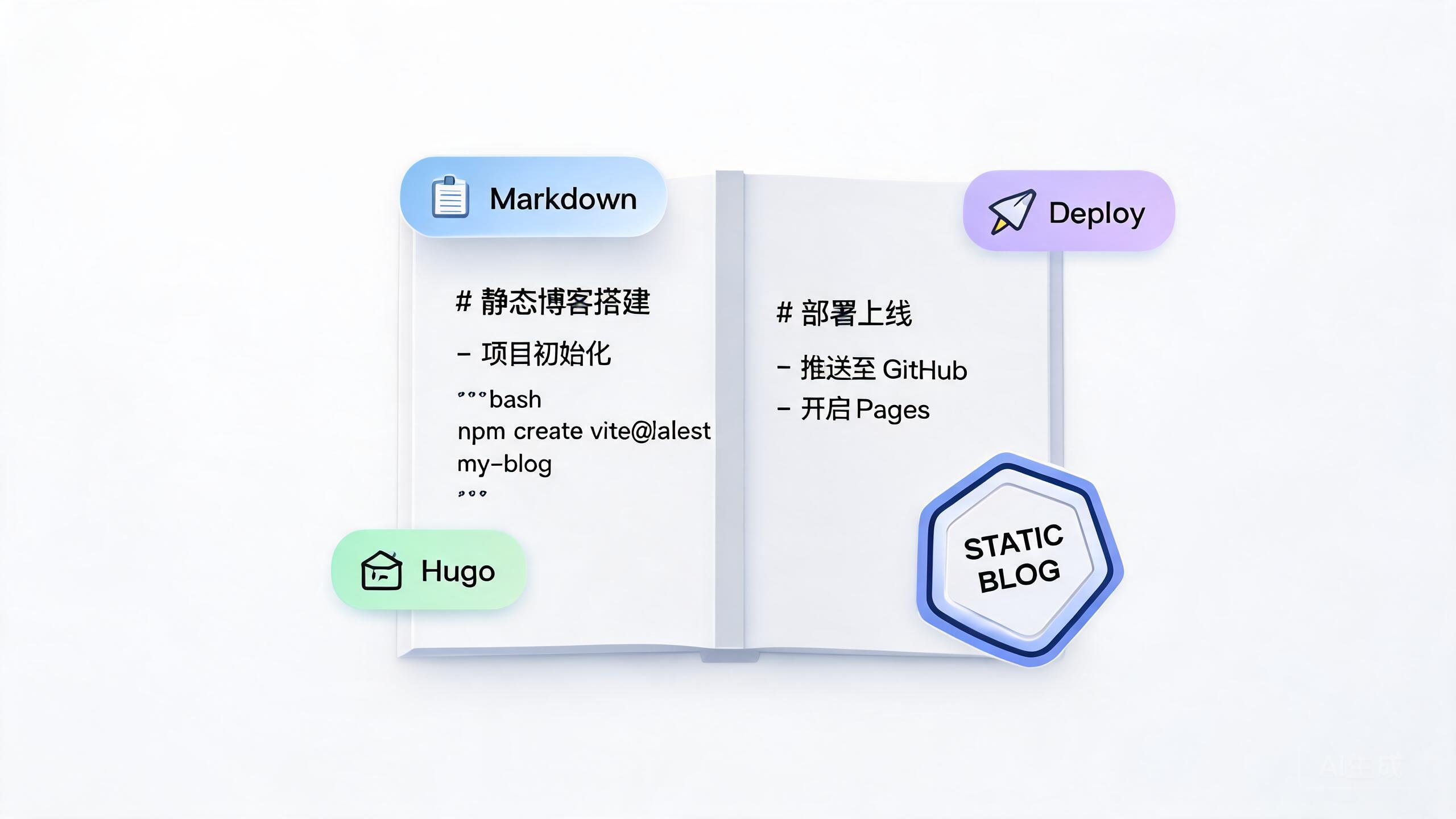 Hexo 博客搭建教程：静态博客三分钟上线，Markdown 写作 GitHub 部署零成本