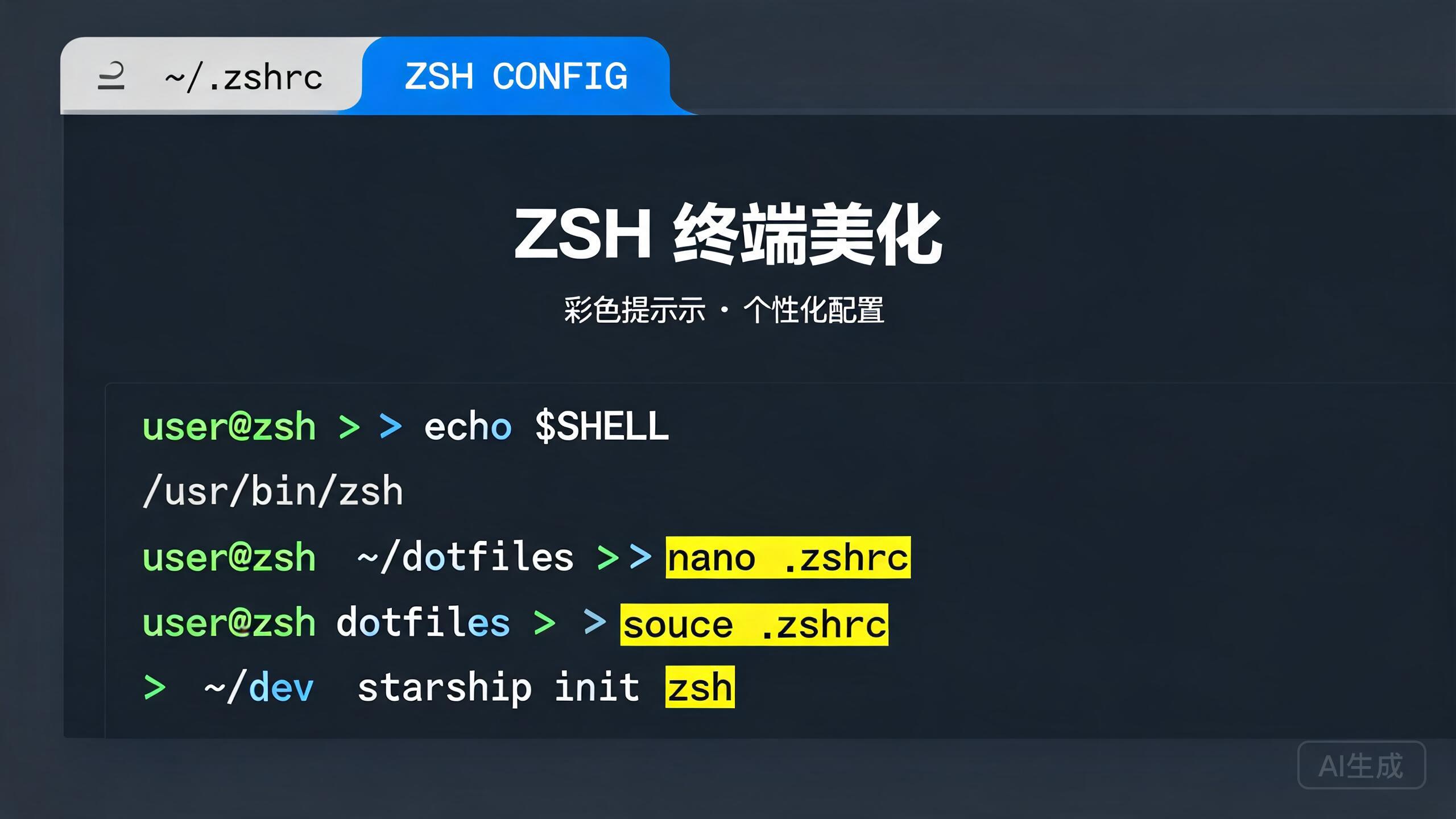 Zsh 安装与 Oh My Zsh 配置教程：补全、高亮、主题美化，终端效率翻倍