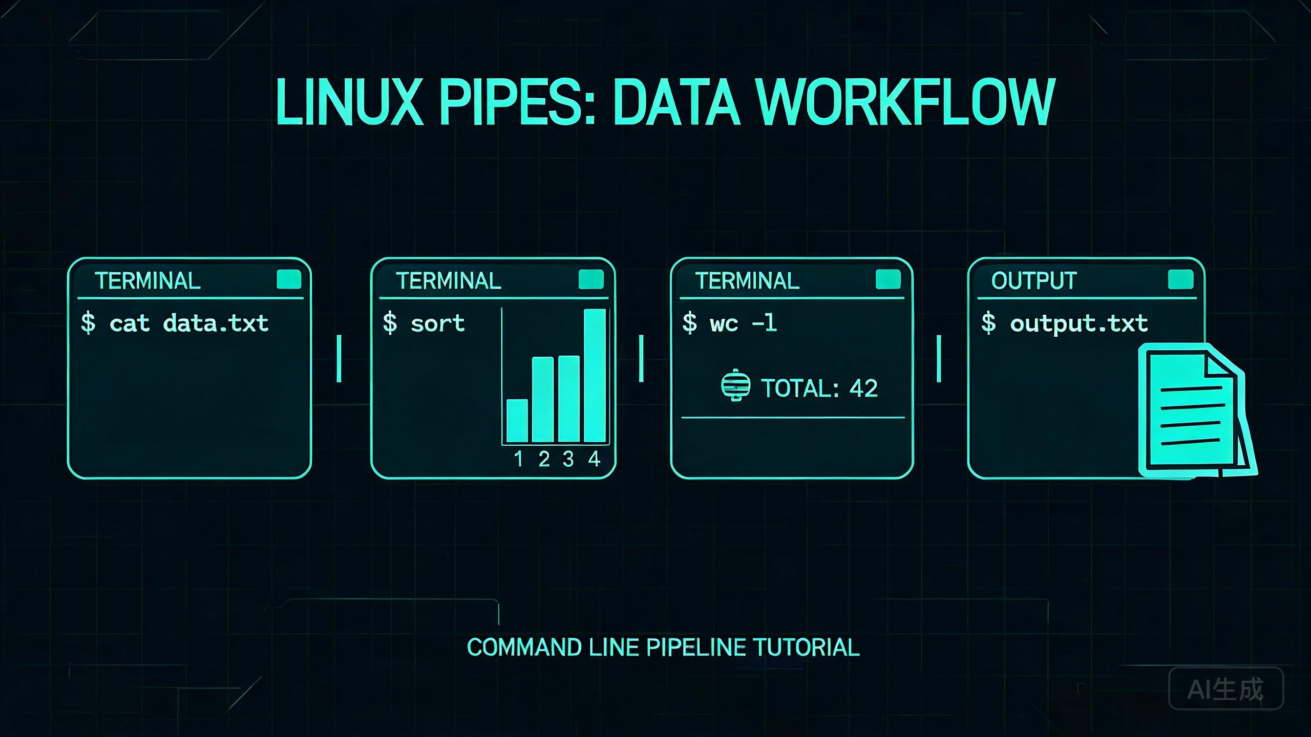 Linux 管道与文本处理：sort、uniq、wc、xargs 组合实战