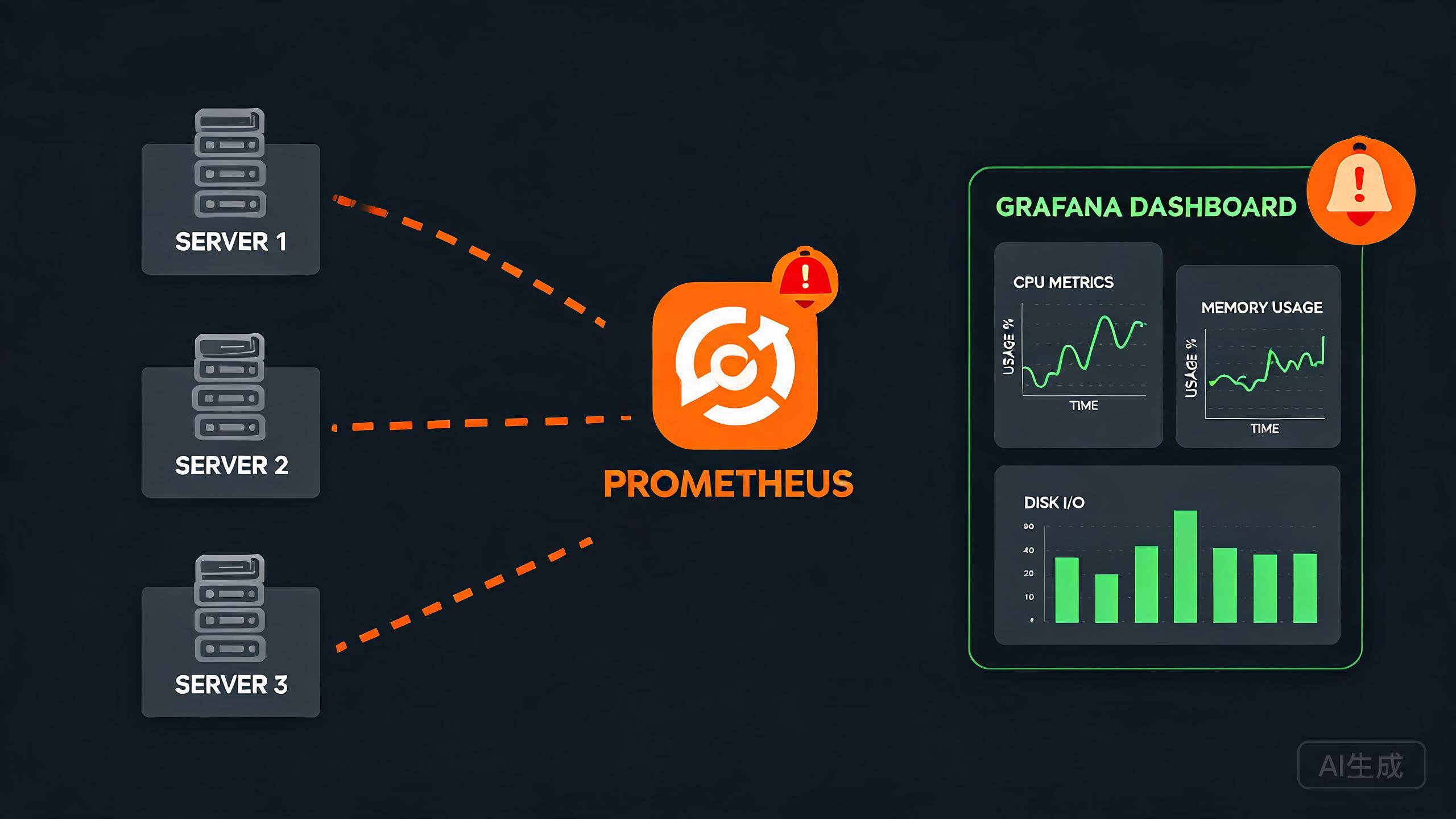Prometheus+Grafana 监控告警实战：把故障从事后救火变成事前提醒