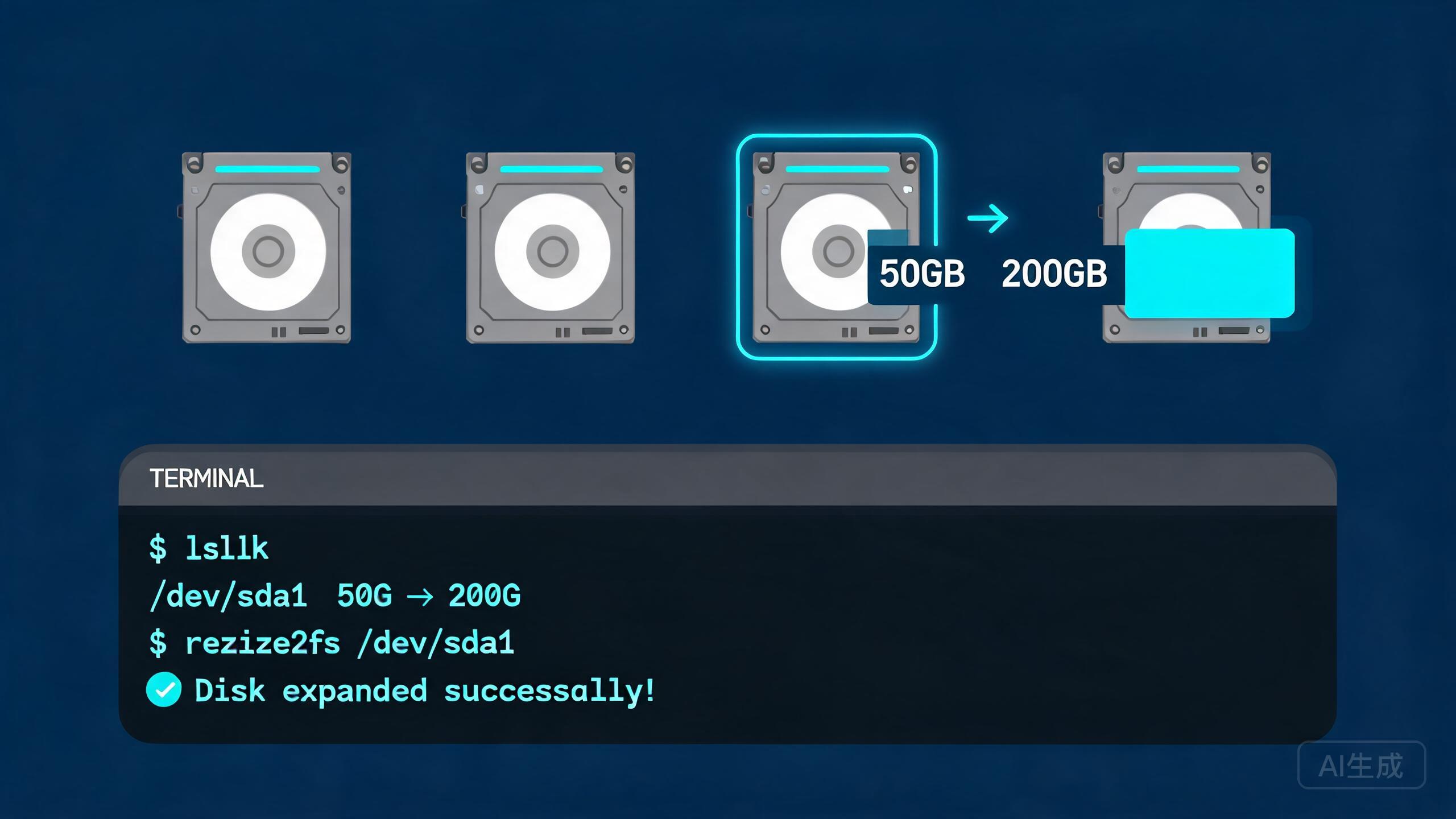 Linux 磁盘在线扩容实战:LVM 逻辑卷扩容与云硬盘热扩容排错指南