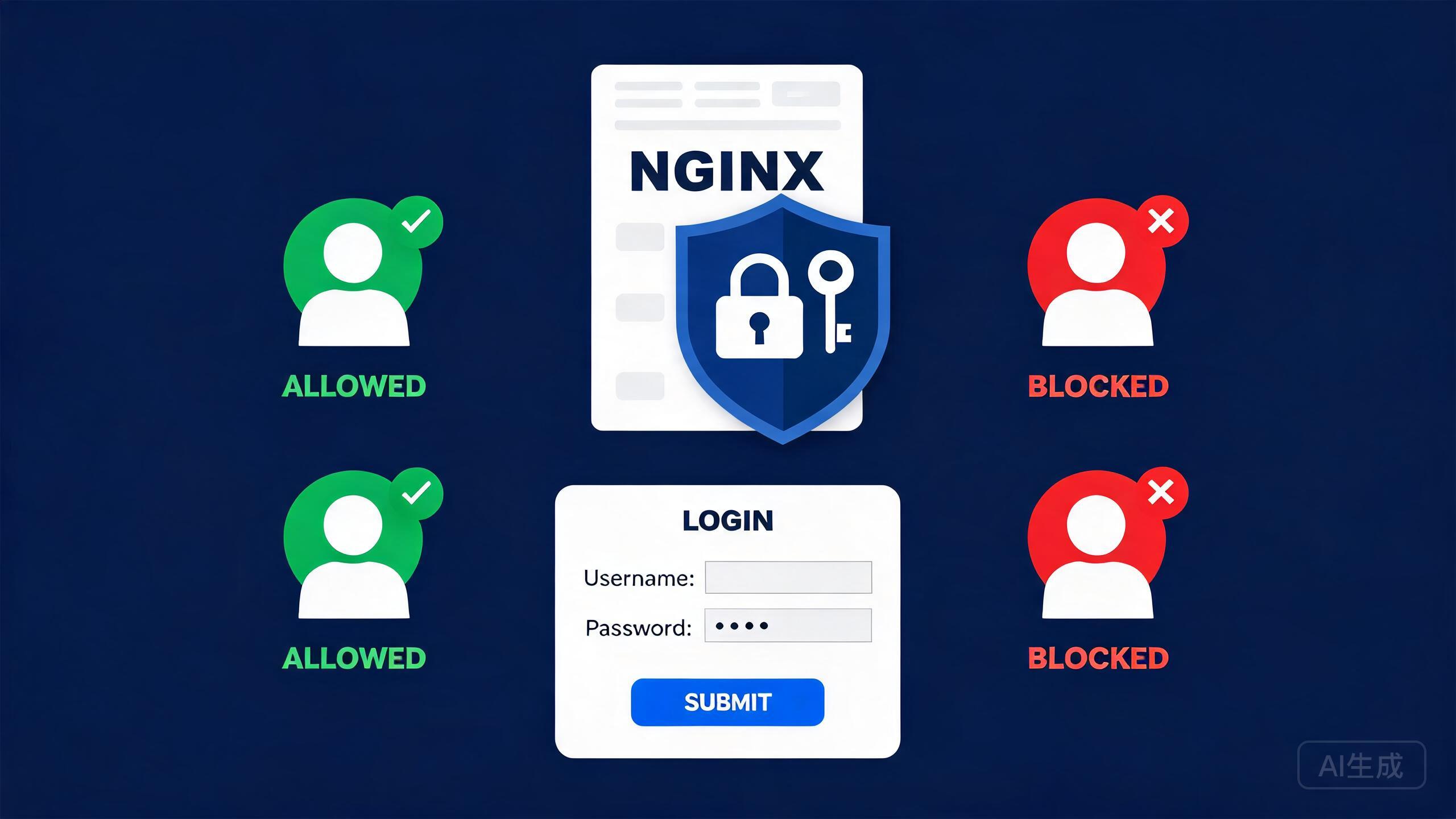 Nginx 访问控制实战：HTTP Basic Auth 基础认证、IP 黑白名单与防爬虫防扫描