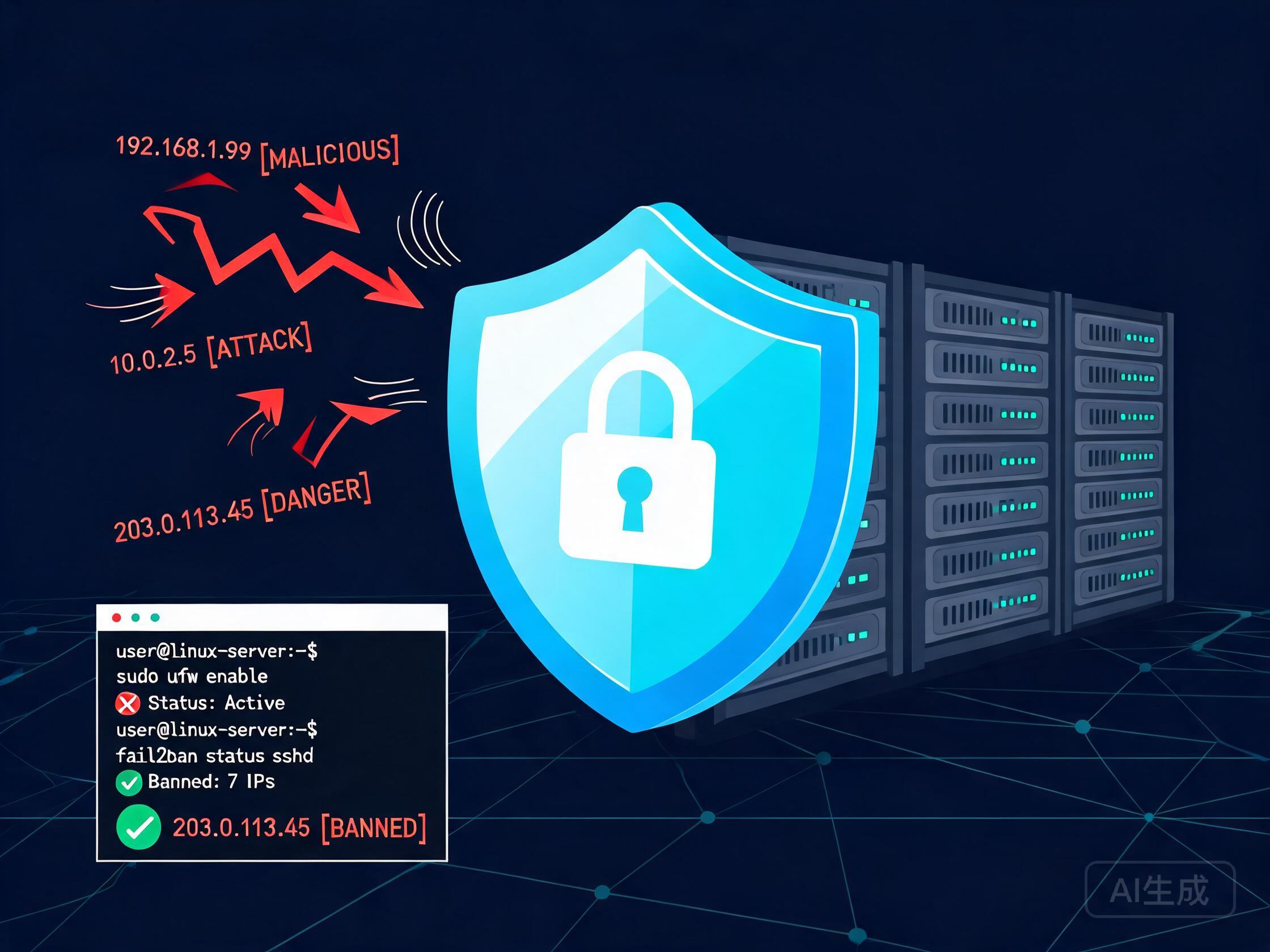 Fail2ban 实战：SSH 防暴力破解、防火墙联动与常见排错
